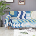 Axyaa Geometric Pattern Sofa Towel: Modern Minimalist Cover & Throw Blanket