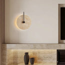 Axyaa Natural Stone Round LED Wall Sconce Light for Home Decor