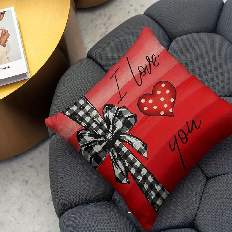 Axyaa Love Bowknot Dwarf Pillowcase - Sweet Romantic Home Decor