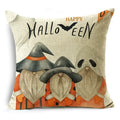 Axyaa Halloween Bat Pumpkin Illustration Pillowcase Sofa Lumbar Pillow Cover