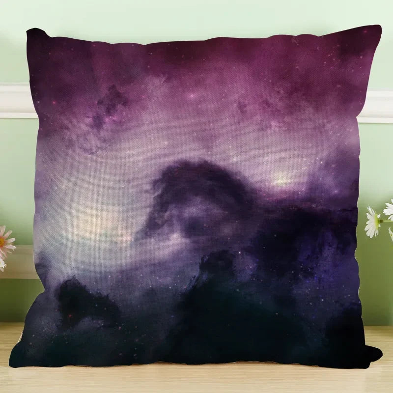 Axyaa Astronomical Map Linen Pillowcase for Home & Office Sofa Decor
