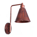 Axyaa Rust Color Retro Loft Wall Lamp Industrial Iron Style for Bedroom & Hotel