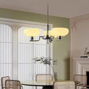 Axyaa Mid Century Bauhaus Cream Glass Chandeliers for Living Room Bedroom Bar
