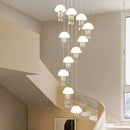 Axyaa Crystal Chandelier Stair Pendant Lamp for Modern Home Decoration