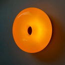 Axyaa Nordic Glass Wall Lamps Orange White Plug LED Ambient Lights for Indoor Decor