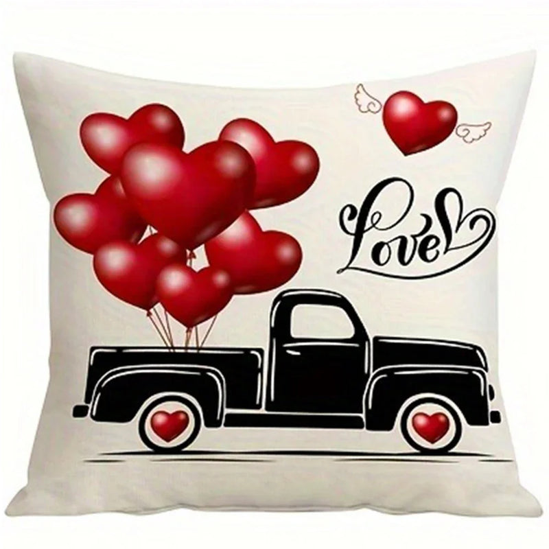 Axyaa Love Tree Balloon Rose Pillowcase - Home Sofa Cushion Cover