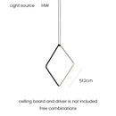Axyaa Minimalist Line Chandeliers: Elegant LED Pendant Lighting with Magnetic Suction Connection