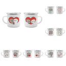Axyaa Cat Enamel Coffee Mug - Unique Funny Tea Cup for Travel and Home
