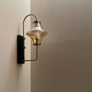 Axyaa LED Wall Light 3000K Glass Gold Black Metal Sconce Art Deco