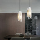 Axya Marble Stone Pendant Light: Modern Luxury LED Chandelier for Home Décor