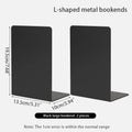 Axyaa White Metal Book Ends: Stylish Book Dividers for Shelves, Home Office