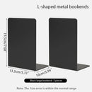 Axyaa White Metal Book Ends: Stylish Book Dividers for Shelves, Home Office