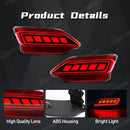 Axyaa LED Rear Bumper Reflector Lights for Toyota RAV4 2013-2015 Dynamic Flow Signal