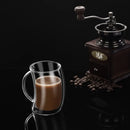 Axyaa Double Wall Glass Mug Cup 200ml Transparent Handle Tilt Coffee Cup