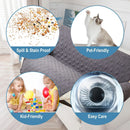 Axyaa Waterproof Sofa Cover for Pets & Kids Non-Slip Couch Slipcovers Gray