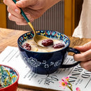 Axyaa 13.5 oz Bohemian Morning Tea Ceramic Coffee Mug for Family, Colleagues, Teachers, Wives, Husbands