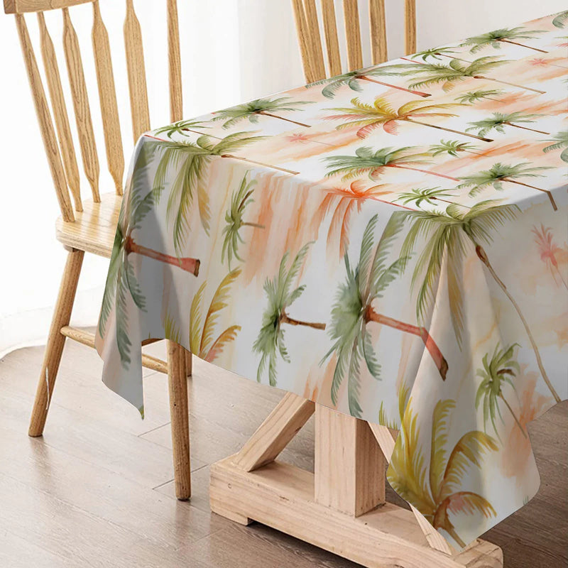 Axyaa Coconut Tropical Plants Tablecloth - Waterproof, Oil-proof, Anti-fouling