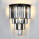 Axyaa Crystal Gold Black LED Chandelier