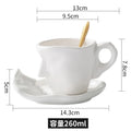 Axyaa Abstract Face Couple Ceramic Coffee Cup and Saucer Set