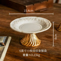 Axyaa Ceramic Dessert Plate Set. High-Footed, European-Inspired Design for Elegant Dining.