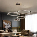 Axyaa Gold LED Acrylic Pendant Lamp for Modern Minimalist Home Decor