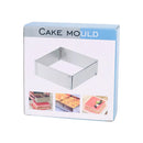 Axyaa Stainless Steel Cake Baking Mold | Adjustable Mousse Circle Square | Cake Decorating Tools