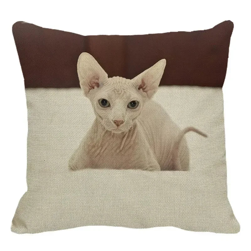 Cute Axyaa Sphinx Cat Cushion Cover 45X45cm - Home Sofa Decoration Pillowcase