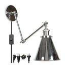 Axyaa Swing Arm LED Wall Sconce - Industrial Style Bedside Lamp