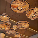 Axyaa Southeast Asia Fabric Pendant Lamp Farmhouse Light Fixtures