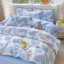 Axyaa Korean Ins Style 2024 Duvet Cover Set Twin Queen Bed Linen