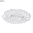 Axyaa Glass Ripple Plate Set for Molecular Cuisine Restaurant Tableware