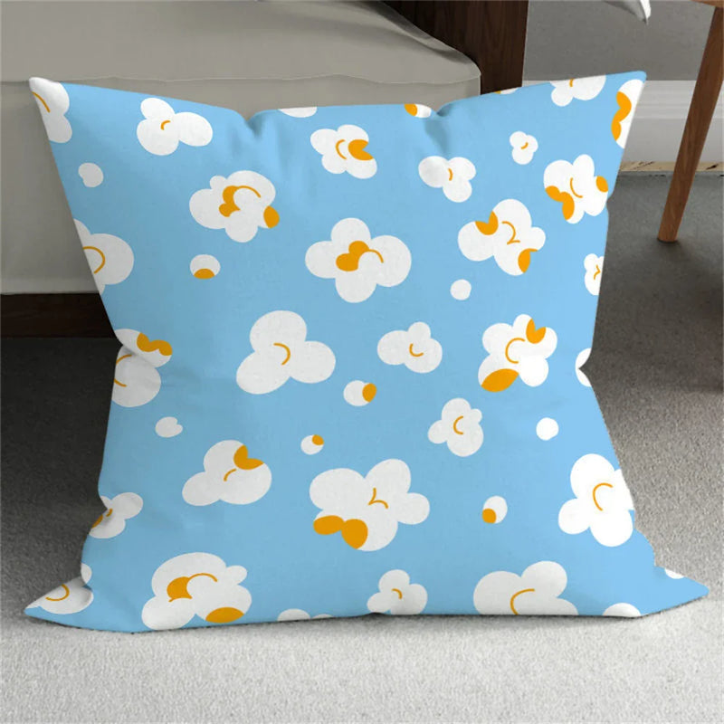 Axyaa Small Daisy Leaves Cushion Cover - Home Decor Pillowcases