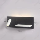 Axyaa LED Wall Lamp with Adjustable Angle and USB Charging Port
