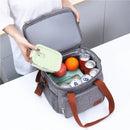 Axyaa Insulated Lunch Bag: Double Layer Oxford Cloth Aluminum Foil Portable Cooler