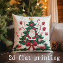 Axyaa Christmas Tree Pattern Cushion Cover for Sofa, Bedroom, Car - Rectangular Pillow Cover