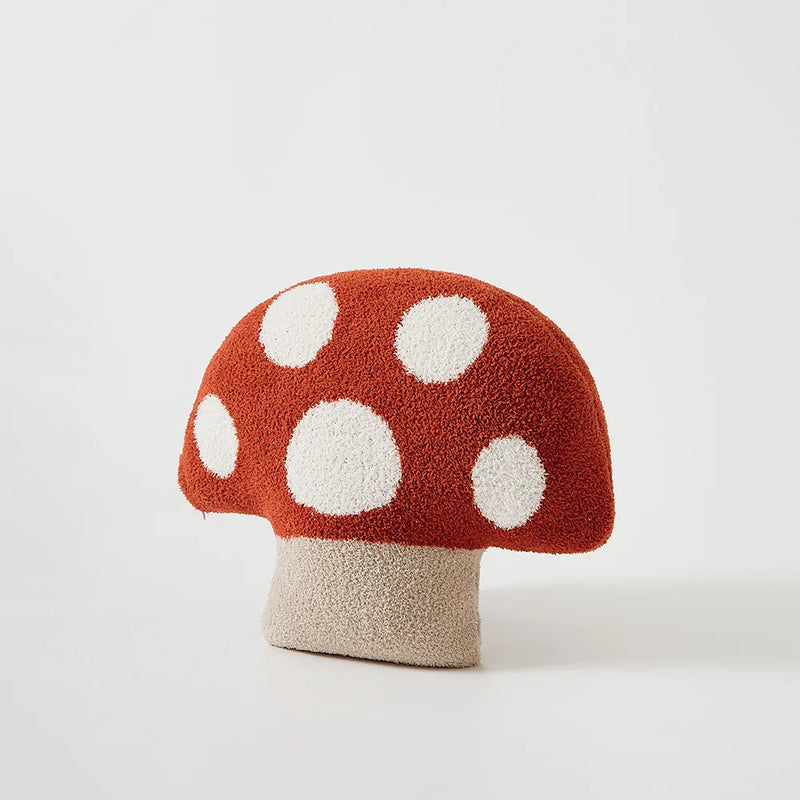 Axyaa Plush Mushroom Pillow 45x50cm. Removable Cover, Decorative Cushion for Bedroom Sofa.