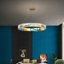 Axyaa Circle LED Pendant Chandelier for Modern Living Room Lighting