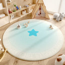 Axyaa Fluffy Geometric Love Carpet for Kids Room, Soft Anti-Slip Rug for Living Room