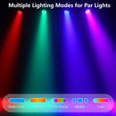 Axyaa 4/8PCS RGB LED Par Light Stage DJ Disco Party Wedding Club Lighting