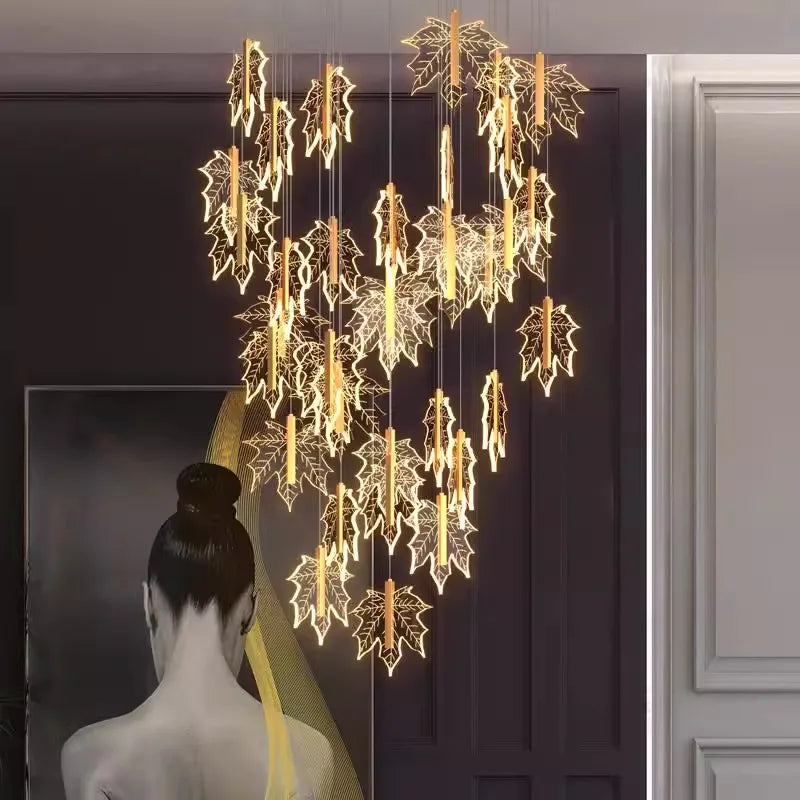 Axyaa Nordic Stair Chandelier Living Room Dining Room Ceiling Pendant Lights