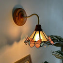 Axyaa Butterfly Glass LED Wall Light Copper Arm Applique Murale