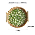 Axyaa Shell Tray: Light Luxury Double-eared Rattan Storage for Decorative Display