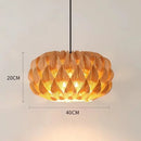 Axyaa Wooden Pendant Light for Living Room Bedroom Southeast Asian Restaurant