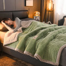 Axyaa Thick Milk Velvet King Size Fleece Sherpa Blanket for Winter Warmth