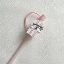 Axyaa Silicone Straw Cover Set with Brush and Plug Cap