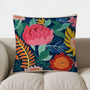 Colorful Floral Patterned Throw Pillow Cover for Sofa, Bedroom, Car - Axyaa