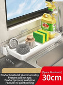 Axyaa Sponge Holder Sink Rack Soap Towel Bathroom Organizer Storage Shelf