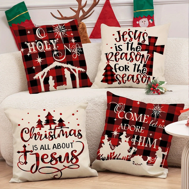 Christmas Decoration Pillowcase Axyaa Merry Christmas New Year Gift Sofa Cushion Cover