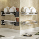 Axyaa Kitchen Wall Mount Dish Drying Rack with Storage Shelves
