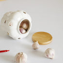 Axyaa Ceramic Pumpkin Jar with Lid for Kitchen Storage of Spices and Herbs
